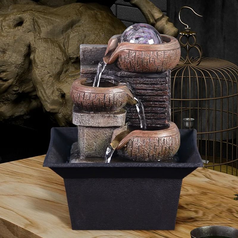Desktop Water Fountain Tabletop Waterfall Kit For Relaxation And Home Decoration 4