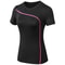 Quick Dry Stretch Slim Fit Yoga Top For Women Short Sleeve Sports Fitness T Shirt 1