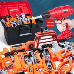 42pcs tool box set toy simulation repair play house with electric drill and screwdriver
