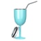 300ML Stainless Steel Double Wall Goblet Wine Glass With Straw And Lid For Coffee Water Or Champagn 14