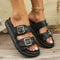 Women Thick Soled Metal Buckle EVA Sandals Flat Designer Slippers For Indoor Outdoor 7