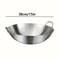 Large Stainless Steel Wok Uncoated Thick Durable Chefs Pan With Dual Handles Easy To Clean 3