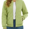 Womens Diamond Quilted Bomber Jacket Full Zip Warm Padded Coat 6