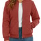 Womens Diamond Quilted Bomber Jacket Full Zip Warm Padded Coat 14