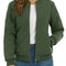 Womens Diamond Quilted Bomber Jacket Full Zip Warm Padded Coat 15