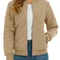 Womens Diamond Quilted Bomber Jacket Full Zip Warm Padded Coat 16
