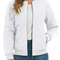Womens Diamond Quilted Bomber Jacket Full Zip Warm Padded Coat 7