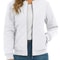 Womens Diamond Quilted Bomber Jacket Full Zip Warm Padded Coat 7