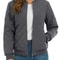 Womens Diamond Quilted Bomber Jacket Full Zip Warm Padded Coat 19