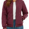 Womens Diamond Quilted Bomber Jacket Full Zip Warm Padded Coat 21
