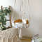 New Pet Hammock Cat Swing Hand Woven Cotton Rope Hanging Basket For Cats 3