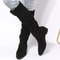 New Solid Color Comfortable Knee High Boots With Square Heels For Women Winter Fashion Large Size R 4