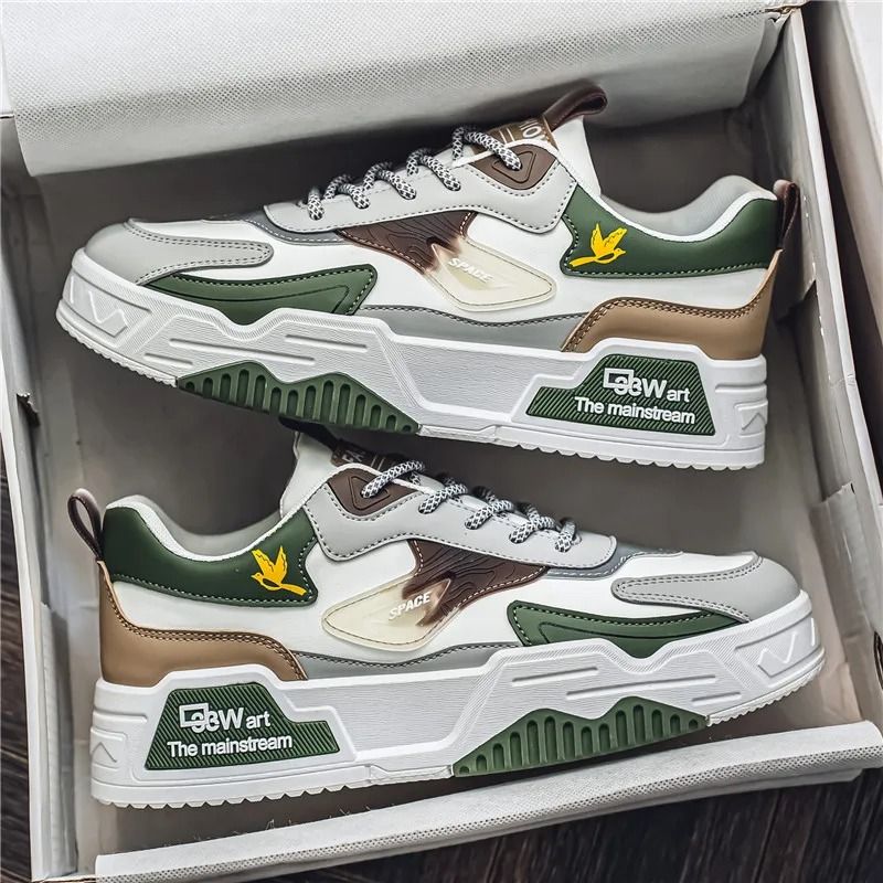 Men Leather Low Top Casual Sports Shoes Running Skateboard Outdoor Sneakers 3