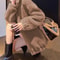 Women Thickened Fleece Zip Up Stand Collar Hoodie Jacket Casual Winter Outerwear 2
