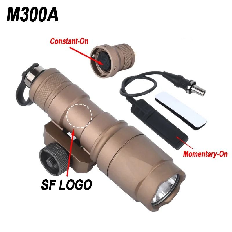 Tactical Surefir M300 M600 Flashlight With Axon Dual Function Remote Switch Rail Mounted Hunting Li 16
