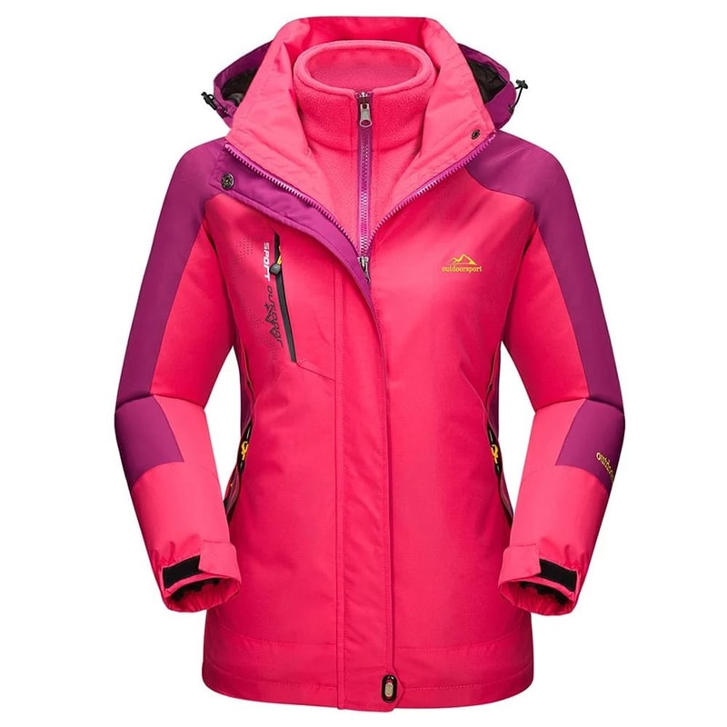 TACVASEN 3in1 Waterproof Fleece Jacket Women Rain Ski Parka 11