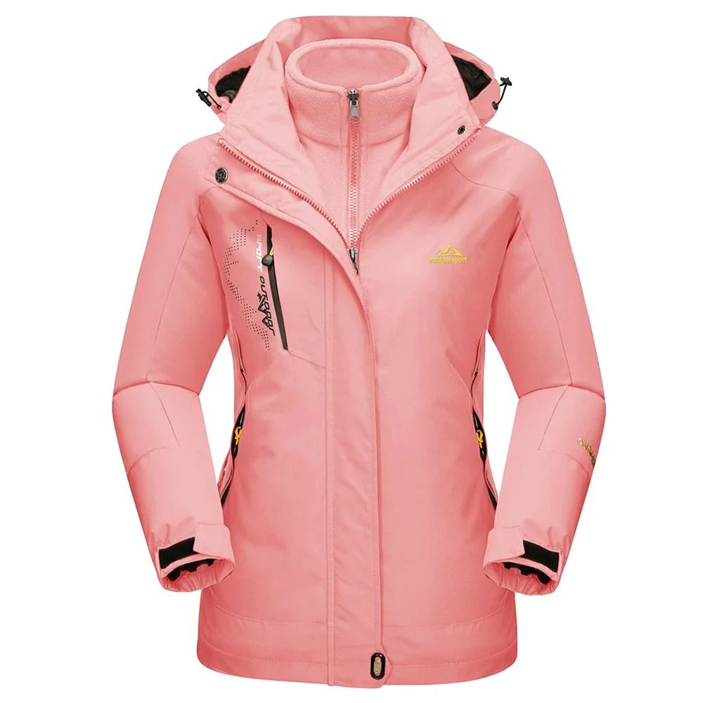 TACVASEN 3in1 Waterproof Fleece Jacket Women Rain Ski Parka 13