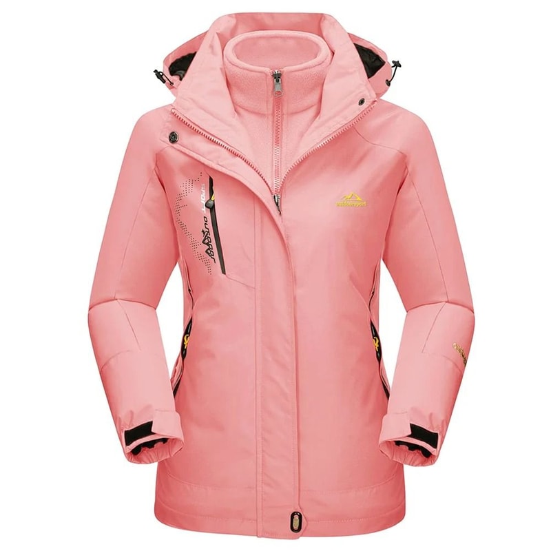 TACVASEN 3in1 Waterproof Fleece Jacket Women Rain Ski Parka 13