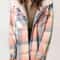 Womens Plaid Fleece Hooded Shacket Oversized Cozy Warm 13