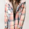 Womens Plaid Fleece Hooded Shacket Oversized Cozy Warm 13