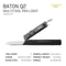 SOG Baton Q2 4in1 EDC Pen Multitool With Flashlight Knife And Screwdriver 1