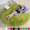 Round Fluffy Soft Area Rug Princess Castle Circle Kids Room Decor Plush Carpet 6