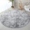 Round Fluffy Soft Area Rug Princess Castle Circle Kids Room Decor Plush Carpet 9