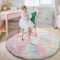 Round Fluffy Soft Area Rug Princess Castle Circle Kids Room Decor Plush Carpet 7