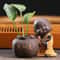 Cute Little Monk Purple Clay Tea Pet Vase Mini Planter Home Decor 10