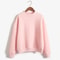 Women Korean Style O Neck Knitted Pullover Sweatshirt Thick Loose Fit Candy Color Hoodie 9