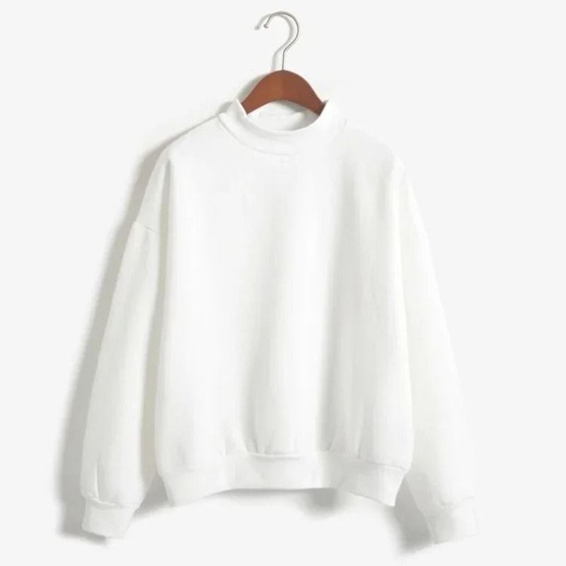 Women Korean Style O Neck Knitted Pullover Sweatshirt Thick Loose Fit Candy Color Hoodie 11