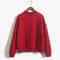 Women Korean Style O Neck Knitted Pullover Sweatshirt Thick Loose Fit Candy Color Hoodie 2