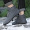 Men Barefoot Ankle Snow Boots Plush Lined Winter Hiking Footwear 2