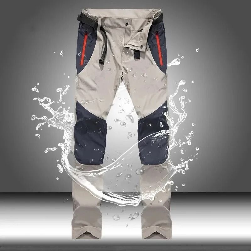 Men Water Resistant Tactical Cargo Pants Quick Dry Hiking Trousers 0