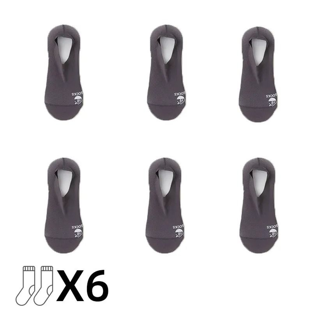 Men Invisible Boat Socks 6 Pack Breathable Cotton Sole Deodorant Thin Liner 10