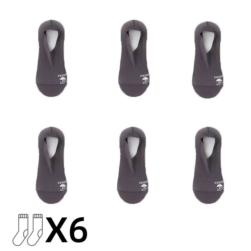 Men Invisible Boat Socks 6 Pack Breathable Cotton Sole Deodorant Thin Liner 10