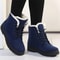 Women Low Heel Fur Lined Ankle Snow Boots Winter Footwear 1