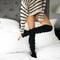 Anime Gothic Lolita Knee High Cosplay Tights Breathable Winter Leg Warmers 2