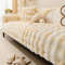 Thick Faux Rabbit Fur Sofa Slipcover Non Slip Plush Couch Cushion Cover 11