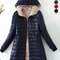 Mid Length Hooded Cotton Coat With Warm Lamb Fleece Lining For Women Autumn Winter 0
