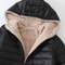 Mid Length Hooded Cotton Coat With Warm Lamb Fleece Lining For Women Autumn Winter 5