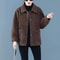Ladies Lamb Velvet Short Jacket Thick Winter Outerwear Warm Fleece Cardigan Coat For Women 3