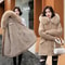 Women Mid Length Drawstring Parka Thick Warm Hooded Coat Spring Autumn 1