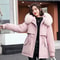 Women Mid Length Drawstring Parka Thick Warm Hooded Coat Spring Autumn 11