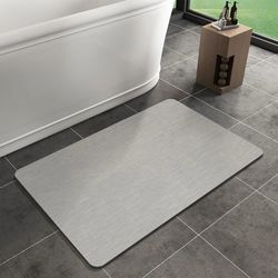 super absorbent bathroom rug ultra thin diatom mud bath mat with non slip rubber backing and quick dry design