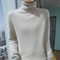 Womens Pure Mink Cashmere Sweater Slim Fit Pullover With Pile Collar Knitted Winter Top 3