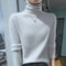 Womens Pure Mink Cashmere Sweater Slim Fit Pullover With Pile Collar Knitted Winter Top 6