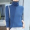 Womens Pure Mink Cashmere Sweater Slim Fit Pullover With Pile Collar Knitted Winter Top 7