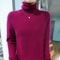 Womens Pure Mink Cashmere Sweater Slim Fit Pullover With Pile Collar Knitted Winter Top 18