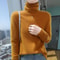 Womens Pure Mink Cashmere Sweater Slim Fit Pullover With Pile Collar Knitted Winter Top 19